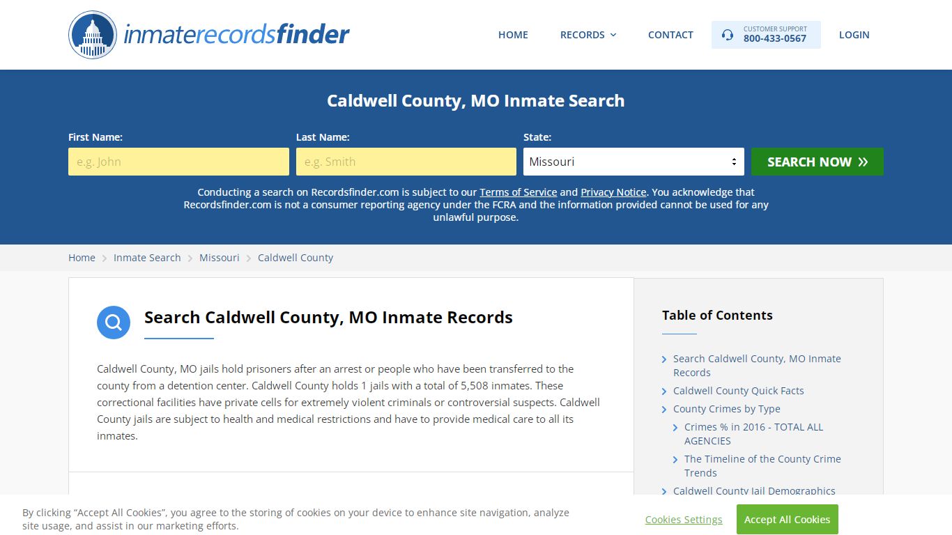 Caldwell County, MO Inmate Lookup & Jail Records Online