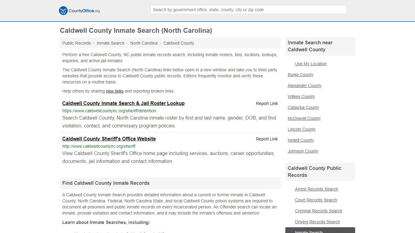 Inmate Search - Caldwell County, NC (Inmate Rosters ...